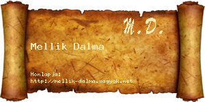 Mellik Dalma névjegykártya